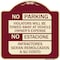 Signmission No Parking Violators Will Be Towed Away at Vehicle Owners Expense No Estacione Infra, BU-1818-23594 A-DES-BU-1818-23594 - alternate 1